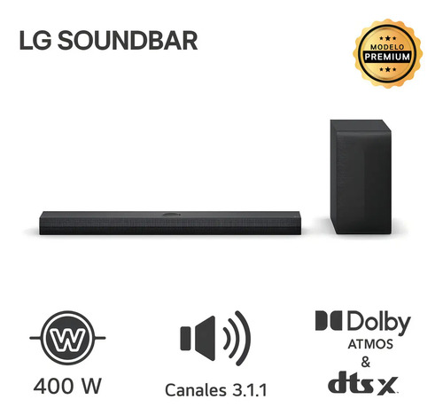 LG Barra De Sonido 3.1.1 S70ty Con Subwoofer 300w Bluetooth - Imagen 6