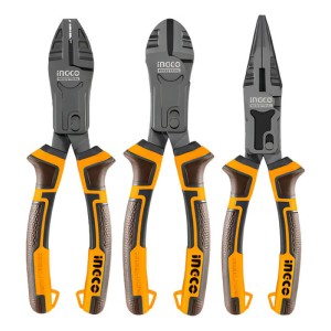 Set X 3 Pinzas Cr-v Multiuso Corta Facil Ingco Hkcps5831
