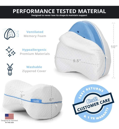 Almohada De Rodilla Y Piernas Ortopédica Viscoelástica T L C - Imagen 4