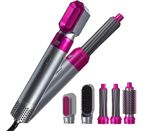 Secador Pelo Cepillo Cabello Alizador Rizador Volumen 5 En 1