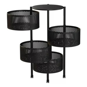 Organizador Multiuso 4 Canastos Giratorios Cocina Baño