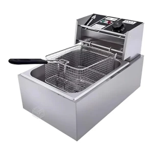 Freidora Eléctrica Industrial Hoffmans Hm-88-1 6l Acero Inoxidable