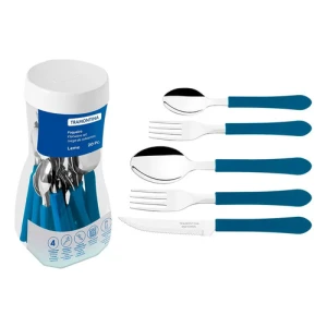 Juego De Cubiertos 20pz. Leme Azul Tramontina 23198/918