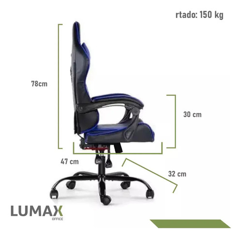 Silla Gamer Lumax Modelo Rom Multiples Colores - Imagen 3
