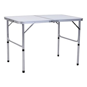 Mesa Plegable Rectangular 120x60 Cm Acero Y Plástico Lavable
