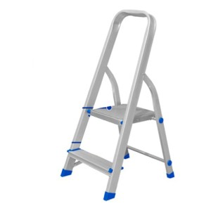 Escalera Familiar Aluminio 2 Escalones 120kg Wadfow Wld3h02 Inox