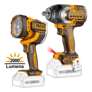 Kit Combo Bateria P20s 20v Llave Impacto Linterna 2 Baterias