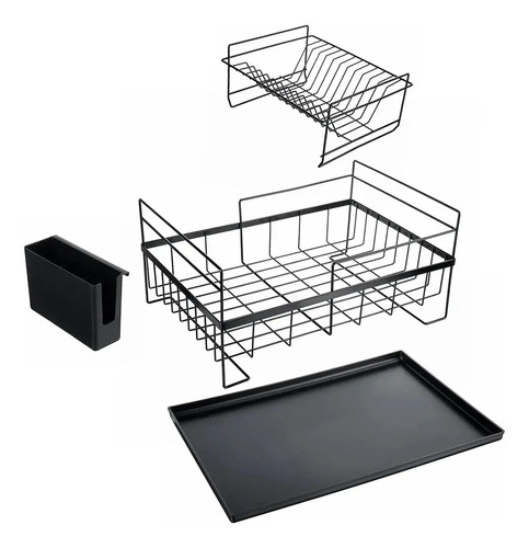 Escurridor Secaplatos Un Nivel Y Medio De Metal - Imagen 2