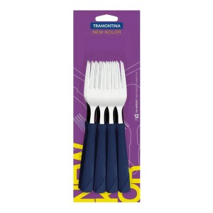 Tenedor Mesa Tramontina Mango Plastico New Kolor X 12 Unidad