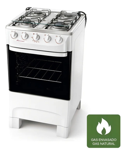 Cocina Tem Aniversario 4h Horno Supergas Tapa De Vidrio Color Blanco - Imagen 3