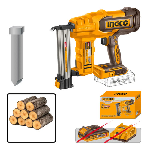Clavadora A Batería P20s 20v 35mm Con Accesorios Ingco
