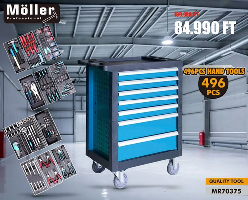 Gabinete Carro Caja De Herramientas Con Herramientas 496pcs - Imagen 3