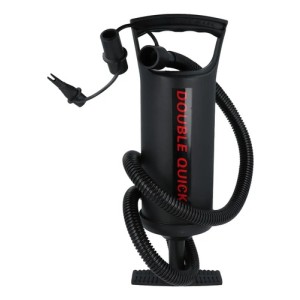 Inflador Manual Doble Acción Con Manguera Y Boquillas 30 Cm