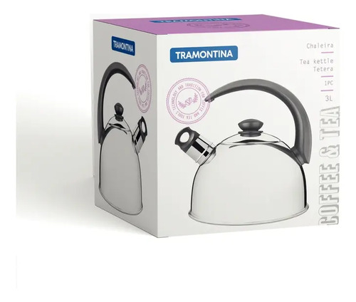Caldera Con Silbato Tramontina Inox Apito De 3 Litros - Imagen 5