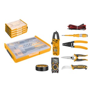 Set Organizador + 7 Herramientas Electricista Ingco