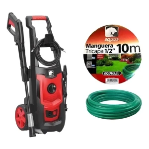 Hidrolavadora Equus 140 Bar + Manguera De Jardín 10m Regalo