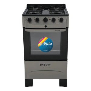 Cocina Combinada 4 Hornallas Titanio - Enxuta Gris