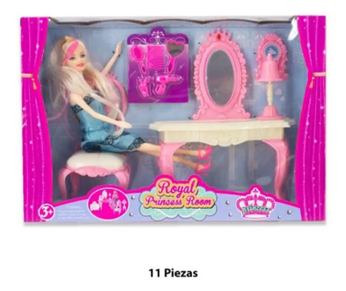 Muñeca Aparador Juguete Con Silla Y 11 Accesorios - Imagen 4