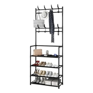 Mueble Perchero Con Zapatera Estantes Ropero Organizador