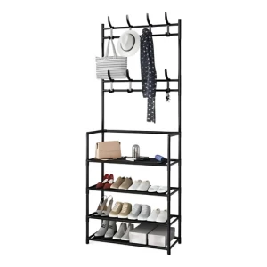 Mueble Perchero Con Zapatera Estantes Ropero Organizador