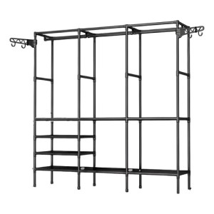 Organizador Multifuncional Ropero Con Perchero Y Estantes