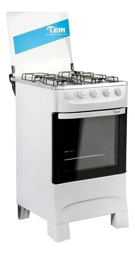 Cocina Tem Aniversario 4h Horno Supergas Tapa De Vidrio Color Blanco