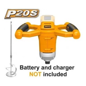 Mezclador Batidor Mixer Para Pintura Ingco Inalámbrico