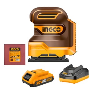 Lijadora Orbital A Bateria 20v P20s C Bat Y Carg Ingco