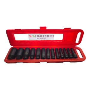 Juego Dados Largo 13 Piezas 1/2 Impacto Martino Di Forza