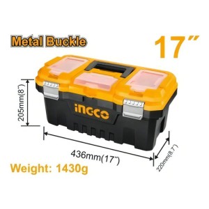 Caja Herramientas 17 Broche Metal Ingco Pbx1702 - Smf Color Anaranjado