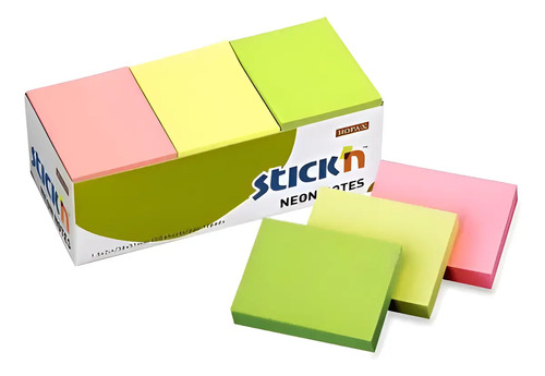Block Notas Adhesivas Post-it 38 X 51mm Tres Colores X12
